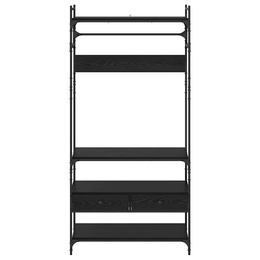 vidaXL Wardrobe Black oak 89 x 39 x 184.5 cm Engineered Wood 6