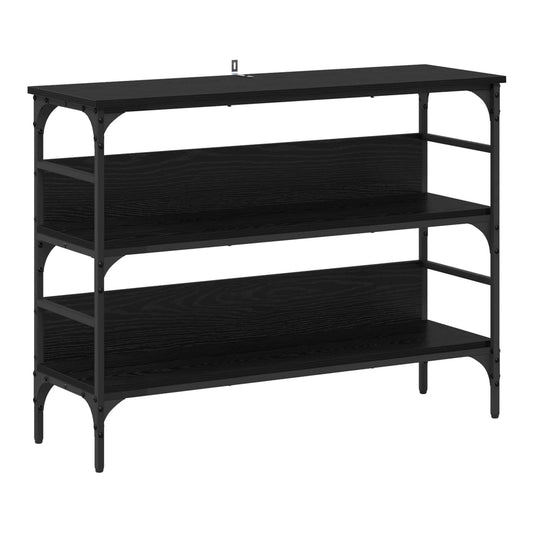 vidaXL Console Table Black oak 100 x 32 x 75 cm Engineered wood 2