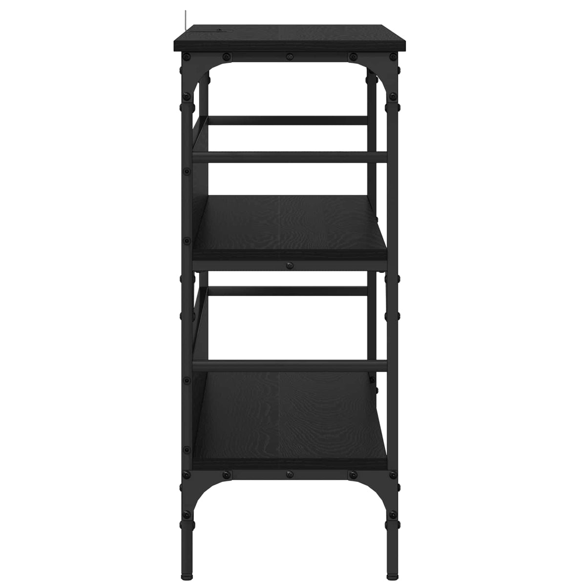 vidaXL Console Table Black oak 100 x 32 x 75 cm Engineered wood 6