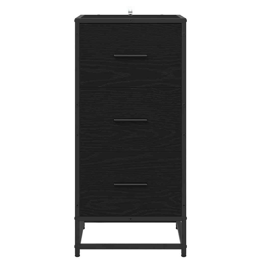 vidaXL Sideboard Black Oak 35.5 x 35 x76 cm 6