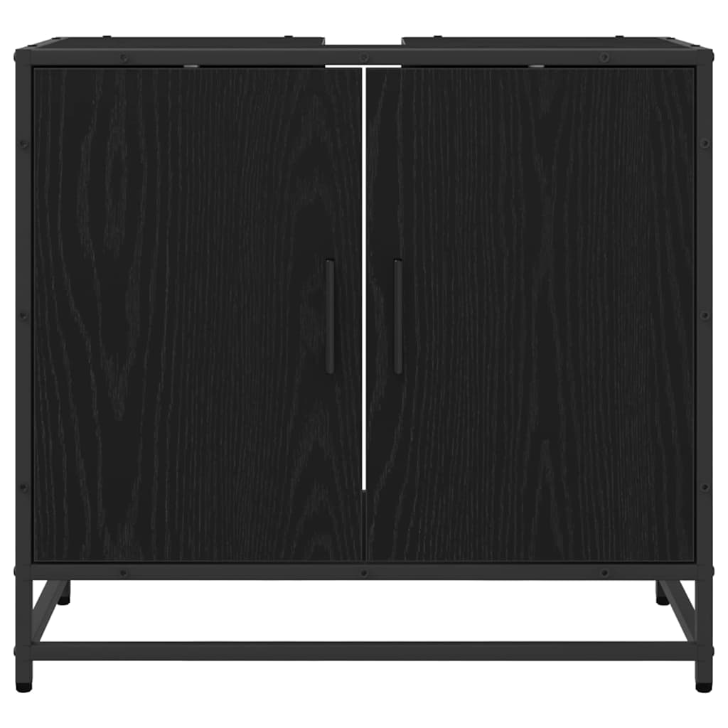 vidaXL Bathroom Sink Cabinet Black Oak 65 x 33 x 60 cm Engineered wood 6