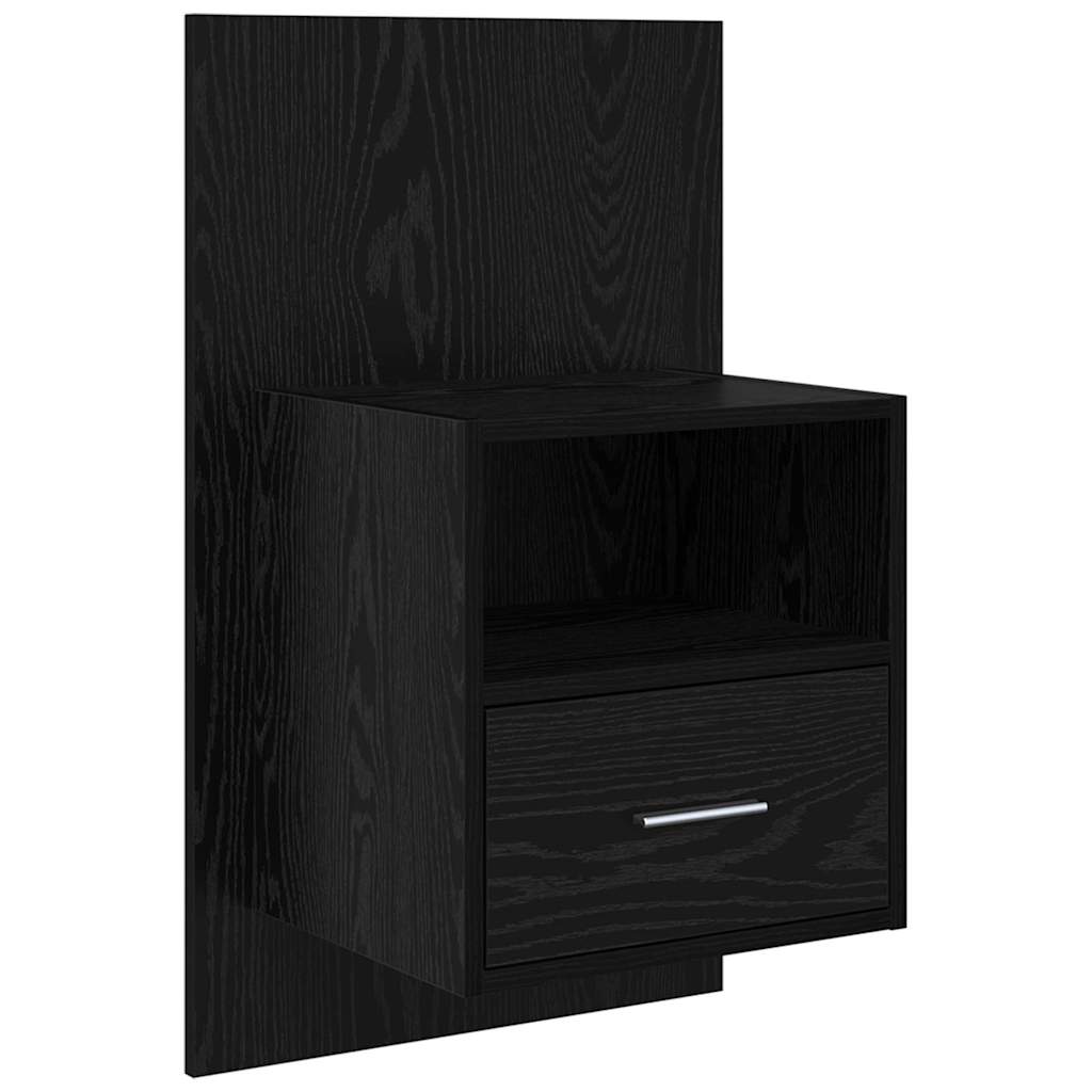 vidaXL Bedside Cabinet 2 pcs Black Oak 50 x 32.5 x 80cm 6