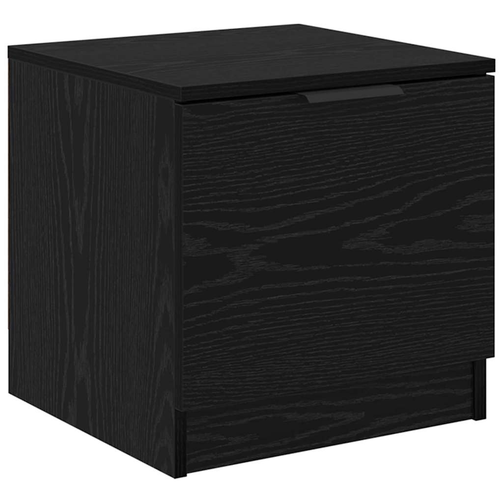 vidaXL Bed Cabinet 2 pcs Black Oak 40 x 39 x 40cm Engineered Wood 6