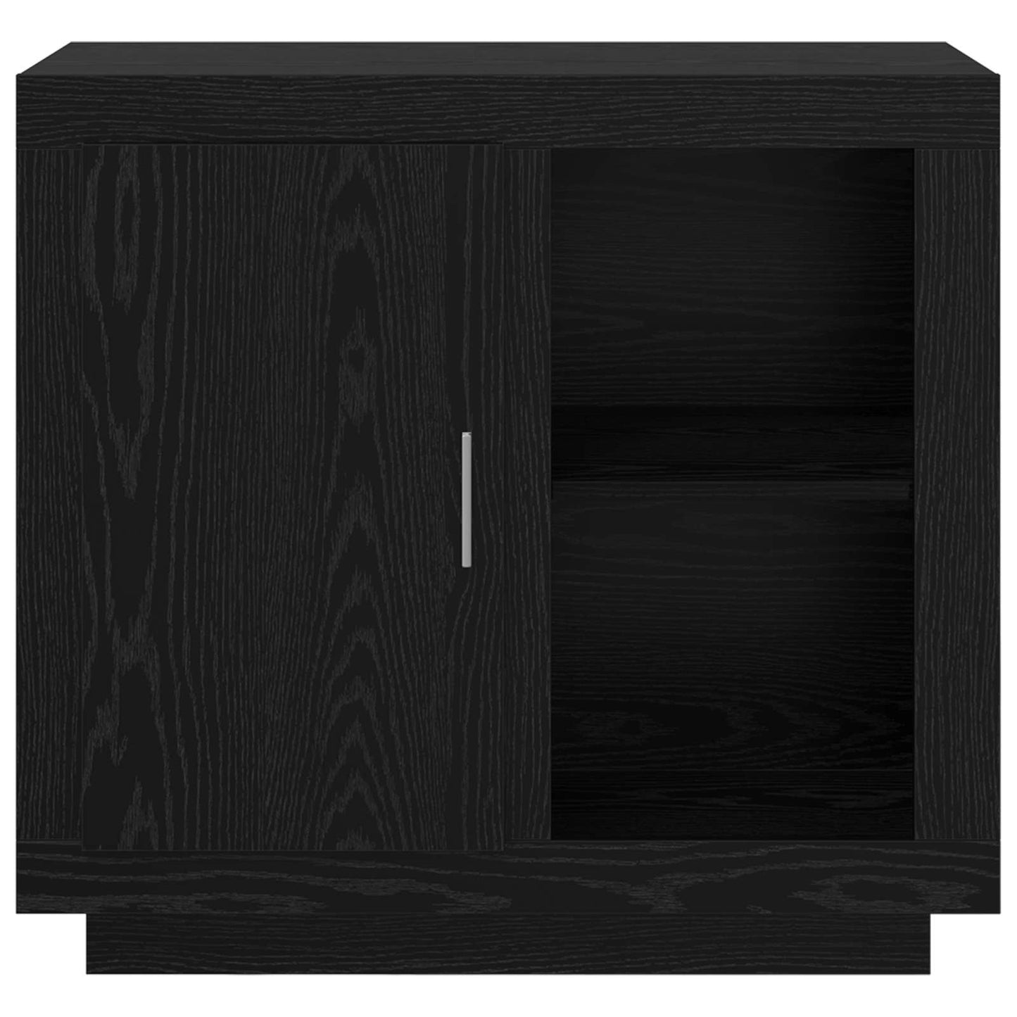 vidaXL Sideboard Black Oak 80 x 40 x 75 cm Engineered Wood 6