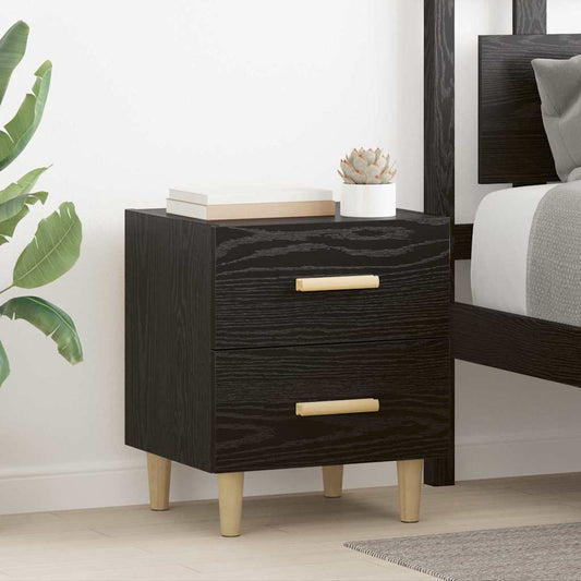 Bed Cabinets 40x35x47,5 cm Black oak