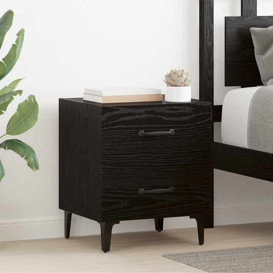 Bed Cabinet 40 x 35 x 47.5 cm Engineered Wood Black oak 2