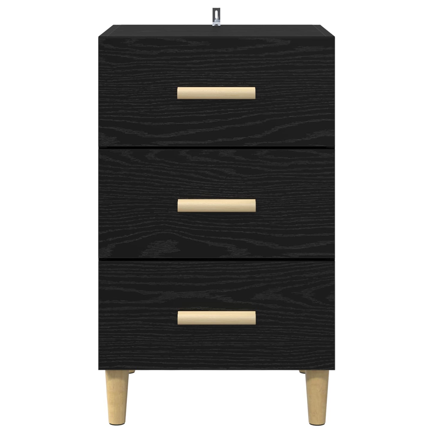vidaXL Bedside Cabinet Black Oak 40 x 40 x 66 cm Engineered Wood 6