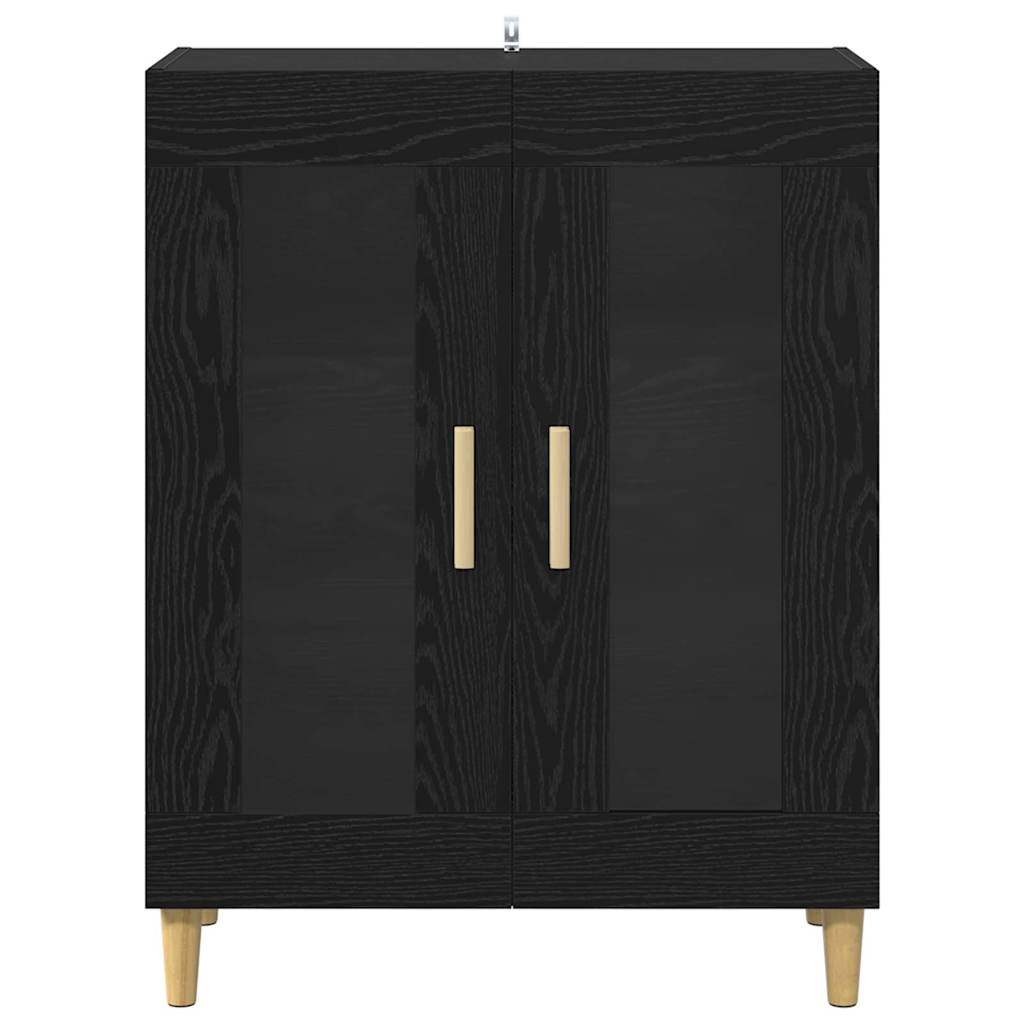 vidaXL Sideboard Black Oak 69.5 x 34 x 90 cm Engineered Wood 6