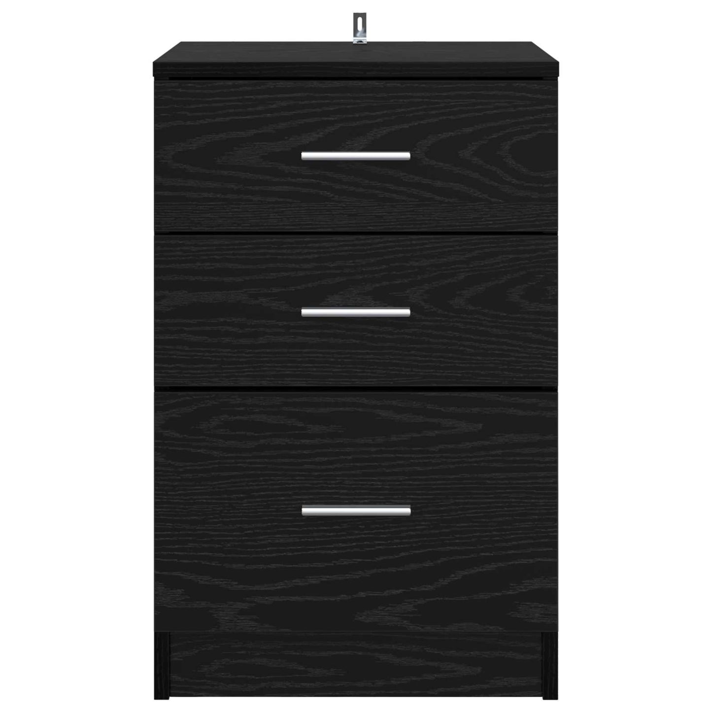 vidaXL Bedside Cabinet Black Oak 40 x 40 x 63 cm Engineered Wood 6