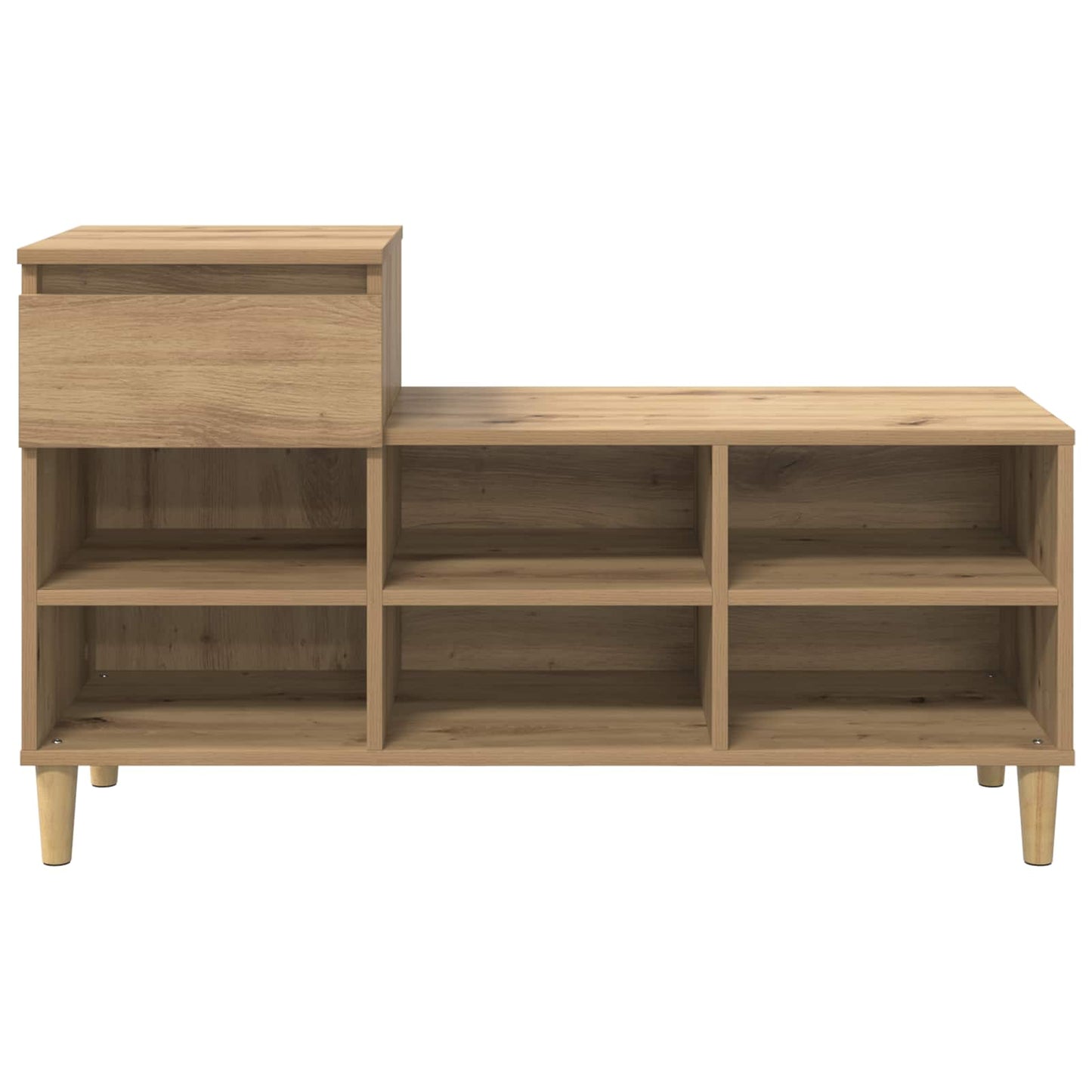 vidaXL Shoe Cabinet 102 x 36 x 60 cm Engineered Wood Artisan Oak 6
