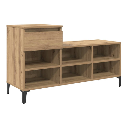 Shoe Cabinet 102x36x60 cm Engineered Wood Artisan oak