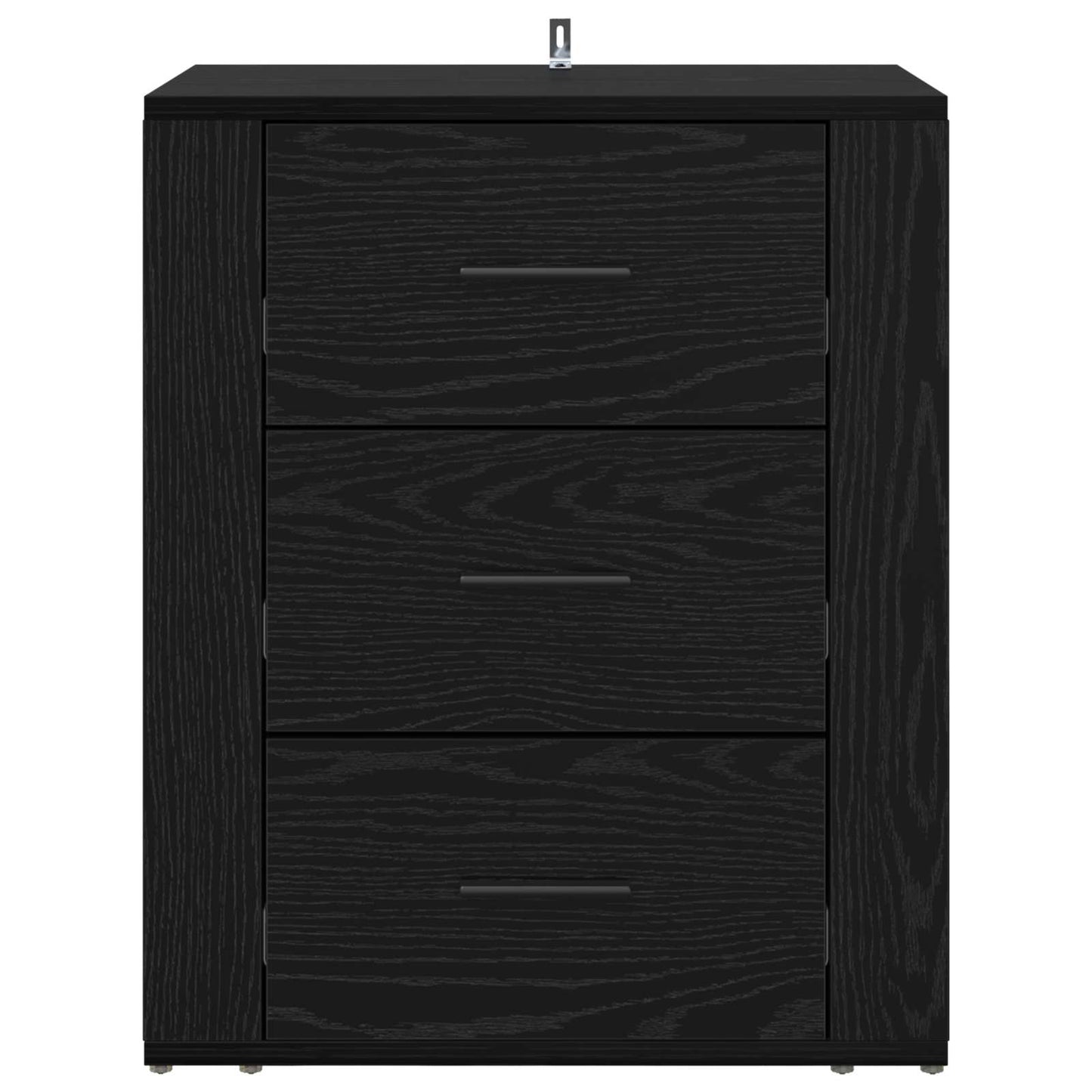 vidaXL Bedside Cabinet Black Oak 35 x 50 x 60 cm Engineered Wood 6