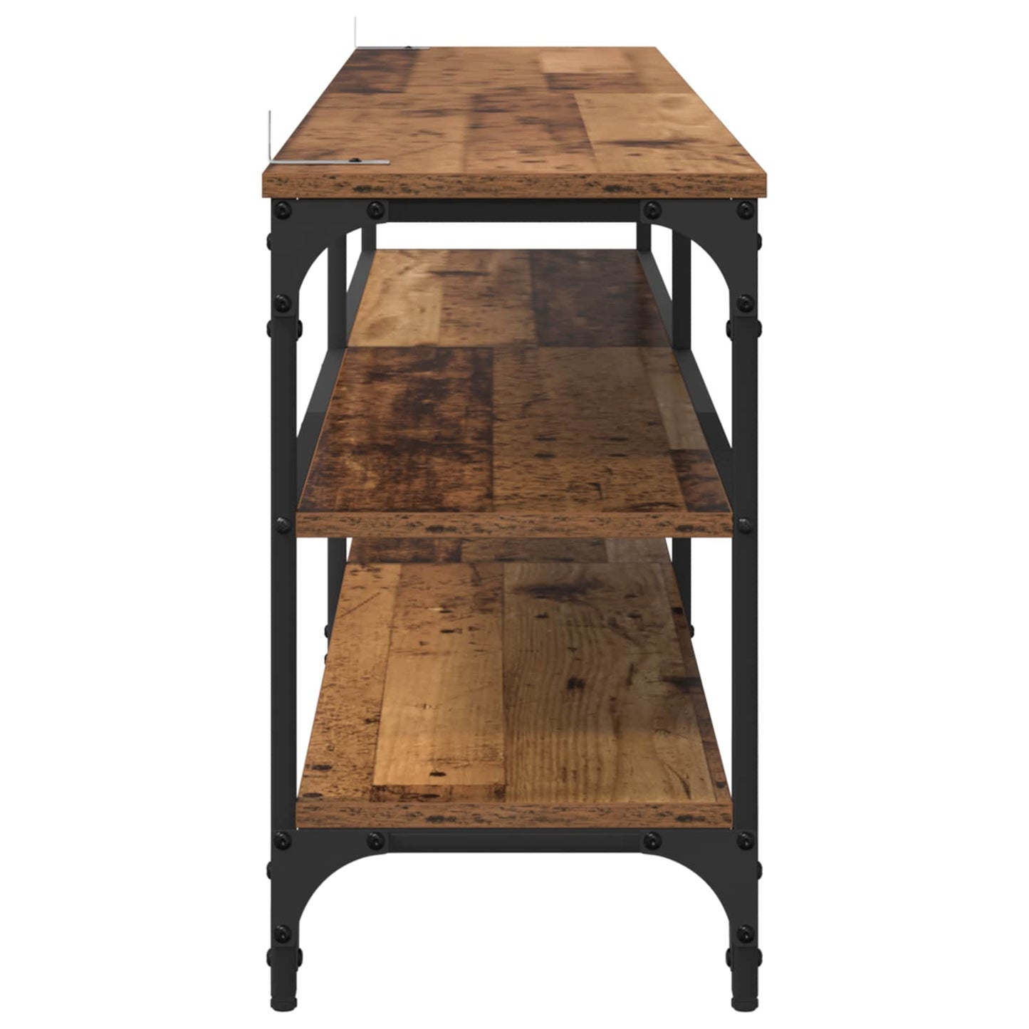 vidaXL TV Cabinet Old Wood 160 x 30 x 50 cm Engineered Wood and Iron 6