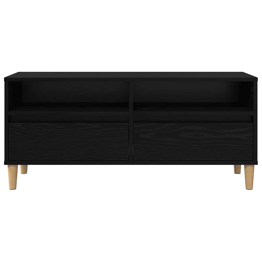 vidaXL TV Cabinet 100 x 34.5 x 44.5 cm Black Oak Engineered Wood 6