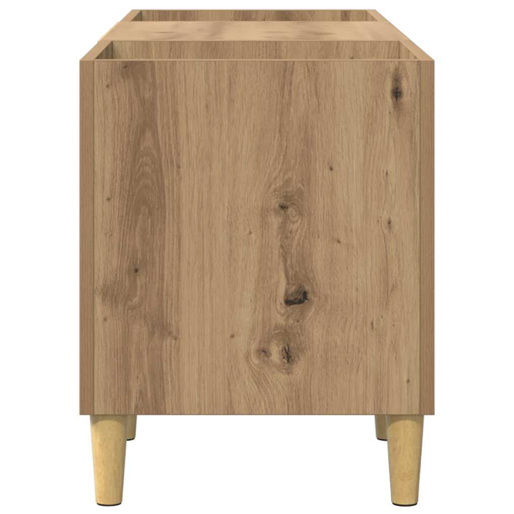 vidaXL Record Cabinet 121 x 38 x 48 cm Engineered Wood Artisan Oak 6