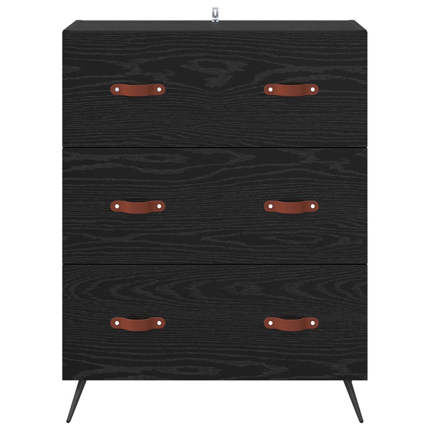 vidaXL Chest of Drawers Black Oak 69.5 x 34 x 90 cm Engineered Wood 6