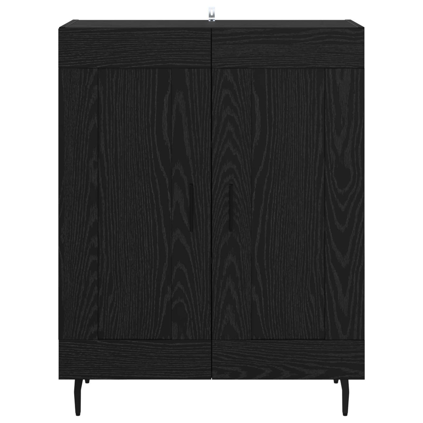 vidaXL Sideboard Black Oak 69.5 x 34 x 90 cm Engineered Wood and Iron 6