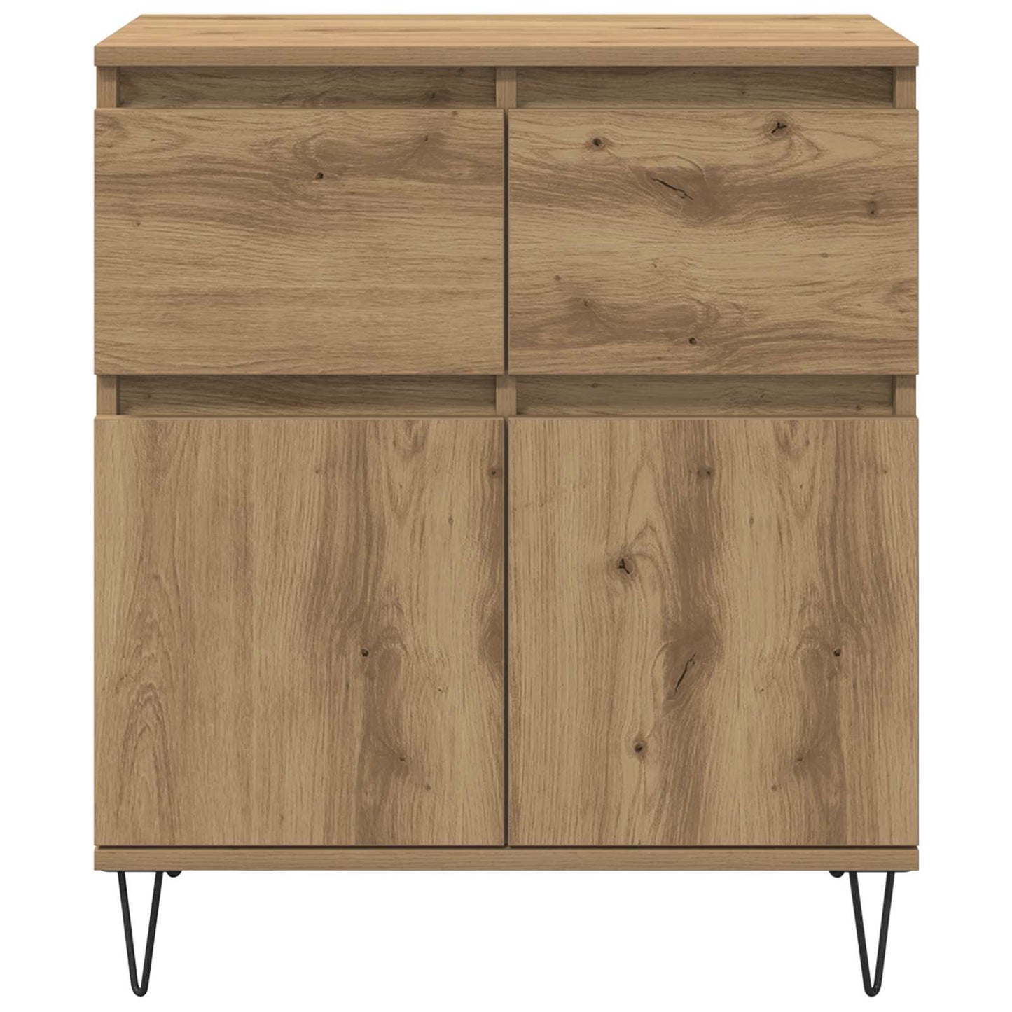vidaXL Sideboard Artisan Oak 60 x 35 x 70 cm Engineered Wood and Iron 6