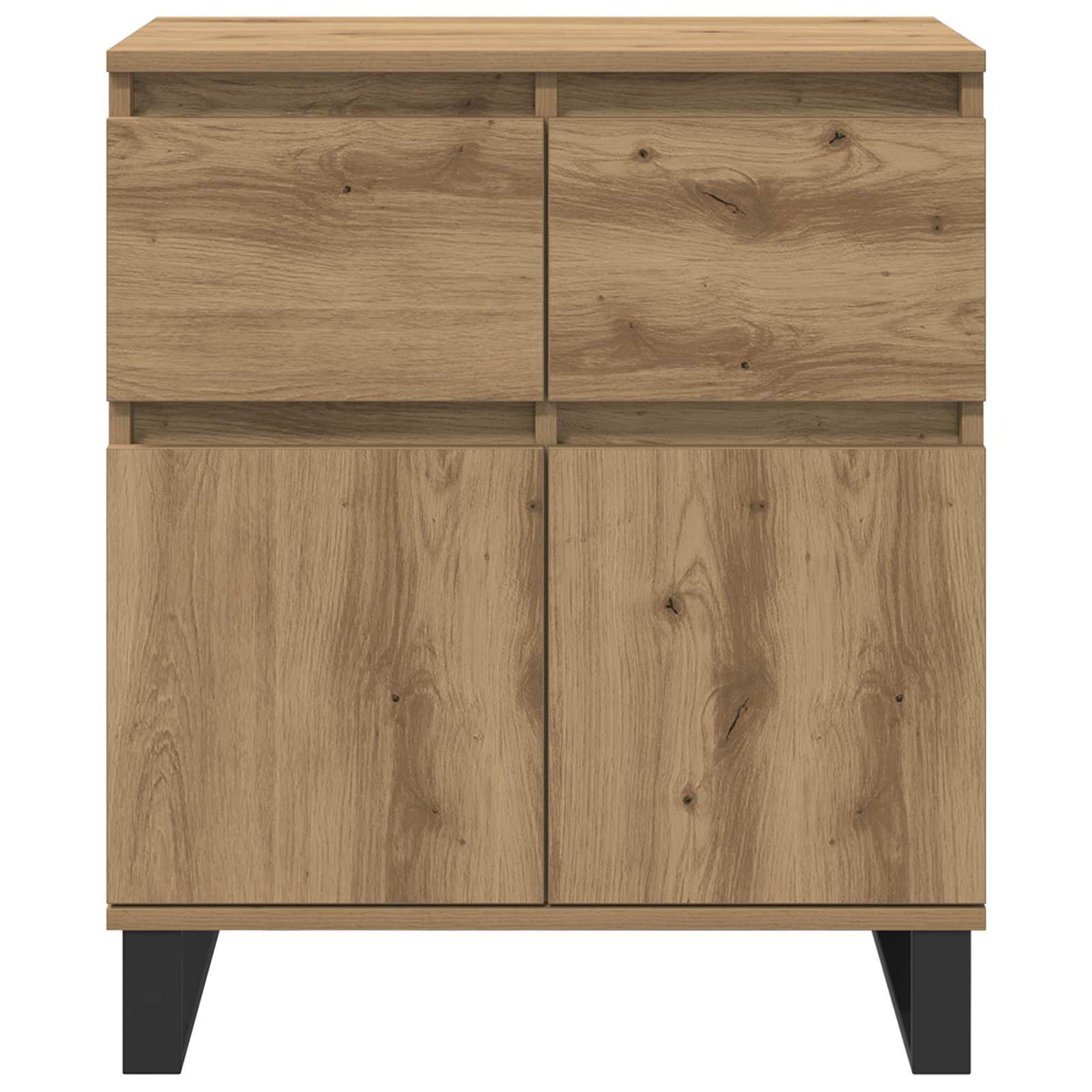 vidaXL Sideboard Artisan Oak 60 x 35 x 70 cm Engineered Wood and Iron 6