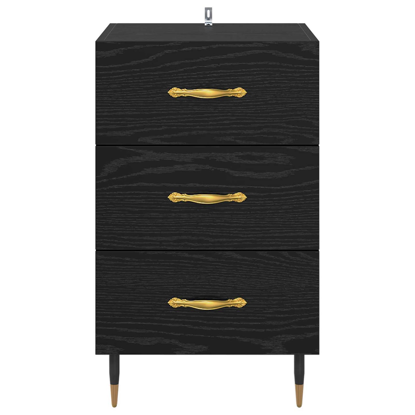 vidaXL Bedside Cabinet Black Oak 40 x 40 x 66 cm Engineered Wood 6