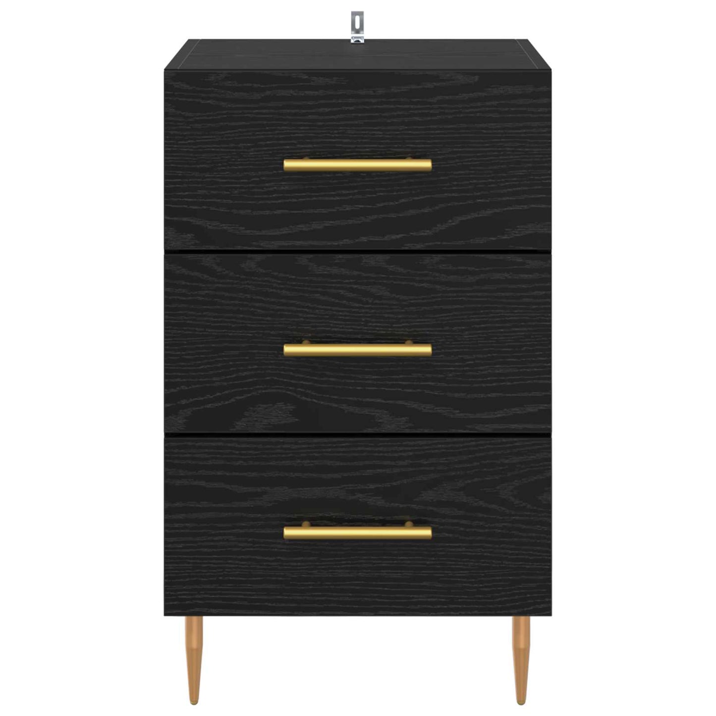 vidaXL Bedside Cabinet Black Oak 40 x 40 x 66 cm Engineered Wood 6