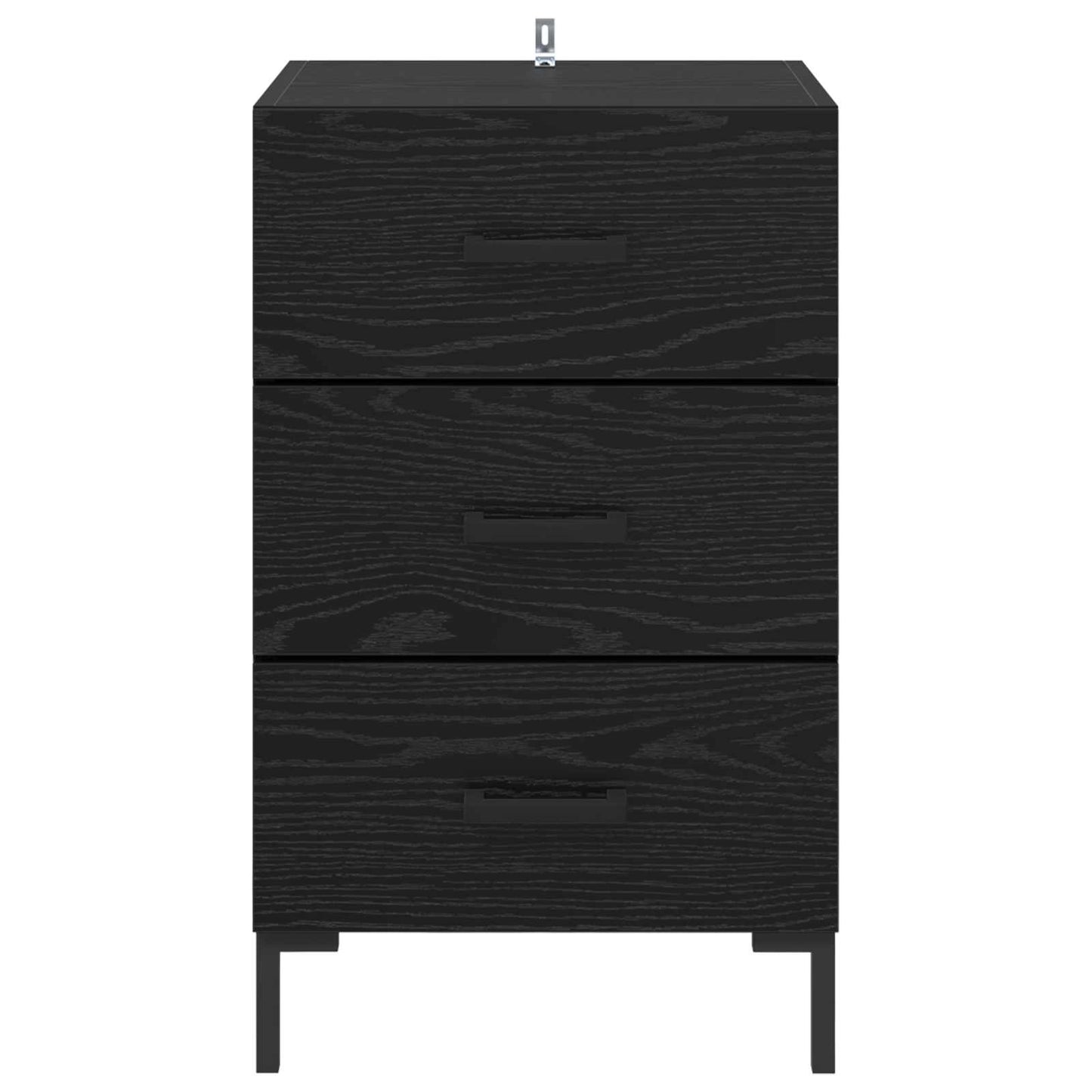 vidaXL Bedside Cabinet Black Oak 40 x 40 x 66 cm Engineered Wood 6