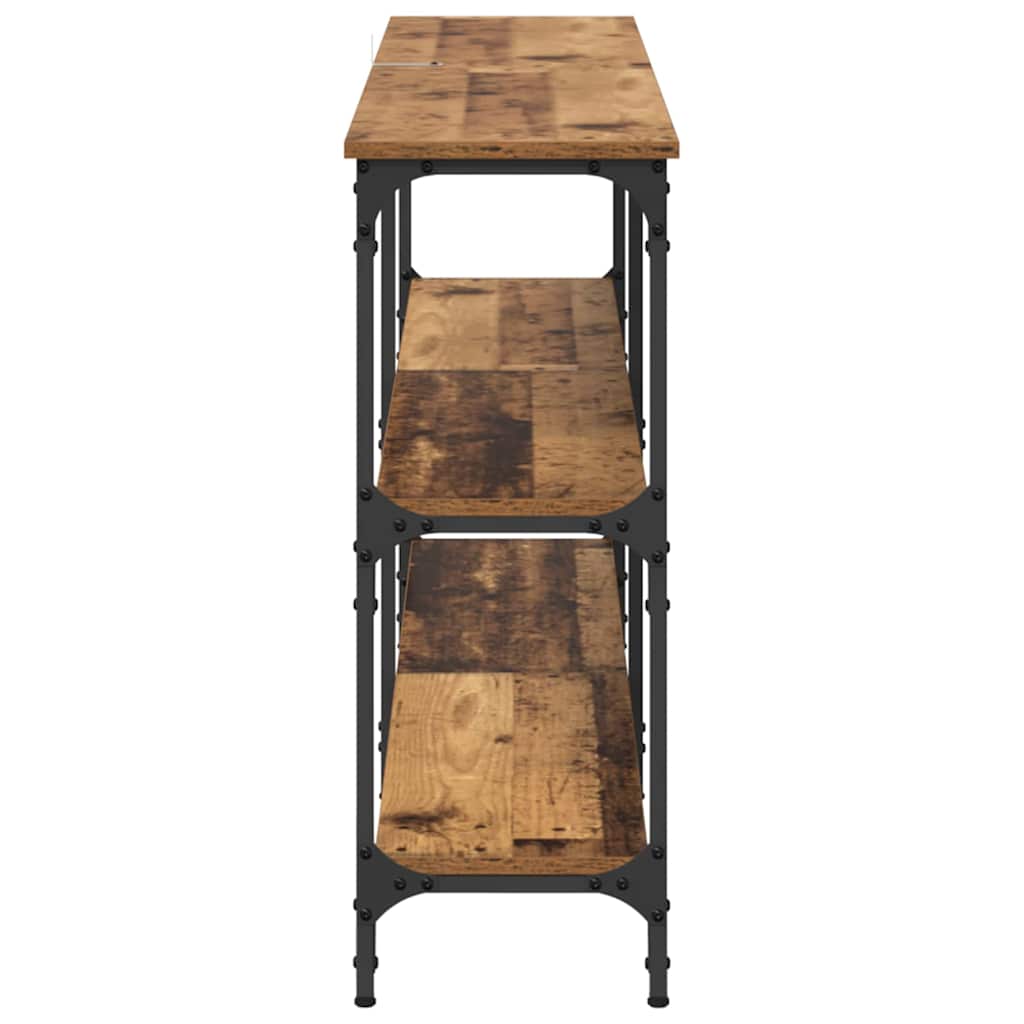 vidaXL Console Table Old Wood 150 x 29 x 75 cm 6
