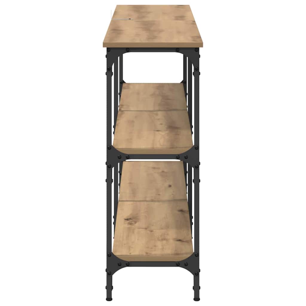 vidaXL Console Table Artisan Oak 150 x 29 x 75 cm 6