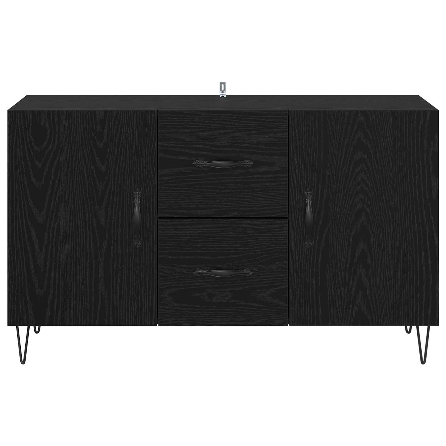 vidaXL Sideboard Black Oak 100 x 36 x 60 cm Engineered Wood 6
