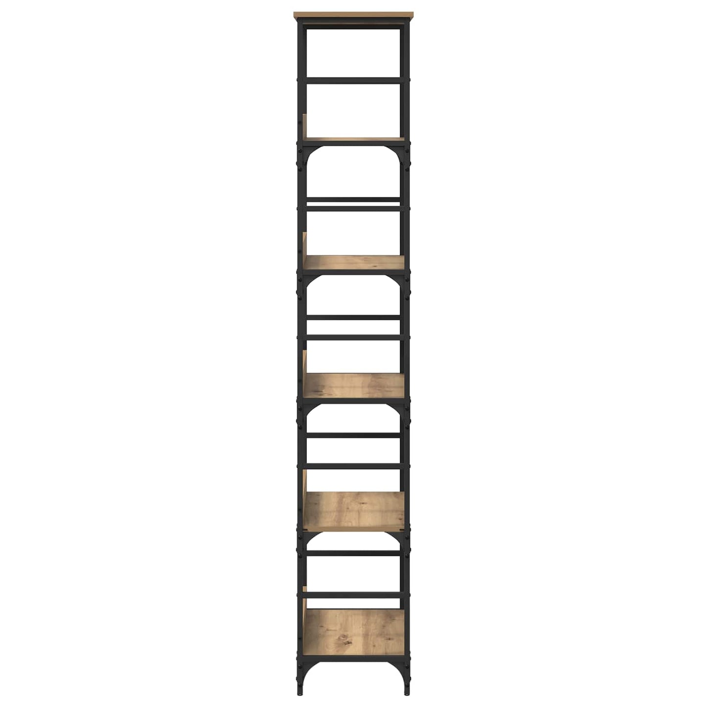vidaXL Bookshelf 5-Tier 50x33x188.5cm Engineered Wood Artisan Oak 6