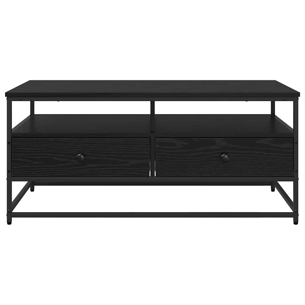 vidaXL Coffee Table Black Oak 100 x 51 x 45 cm Engineered Wood 6