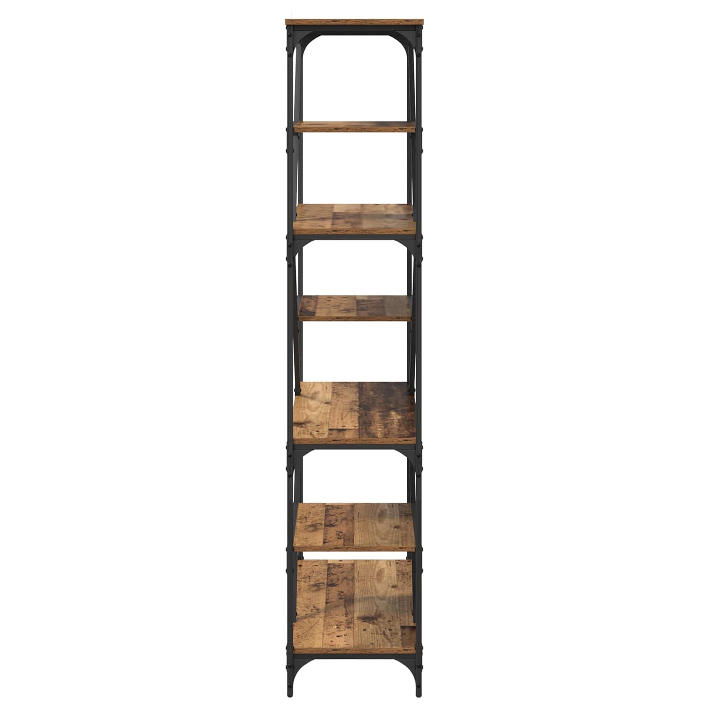 vidaXL Bookshelf 9-Tier 91 x 36 x 176 cm Engineered Wood Old Wood 6