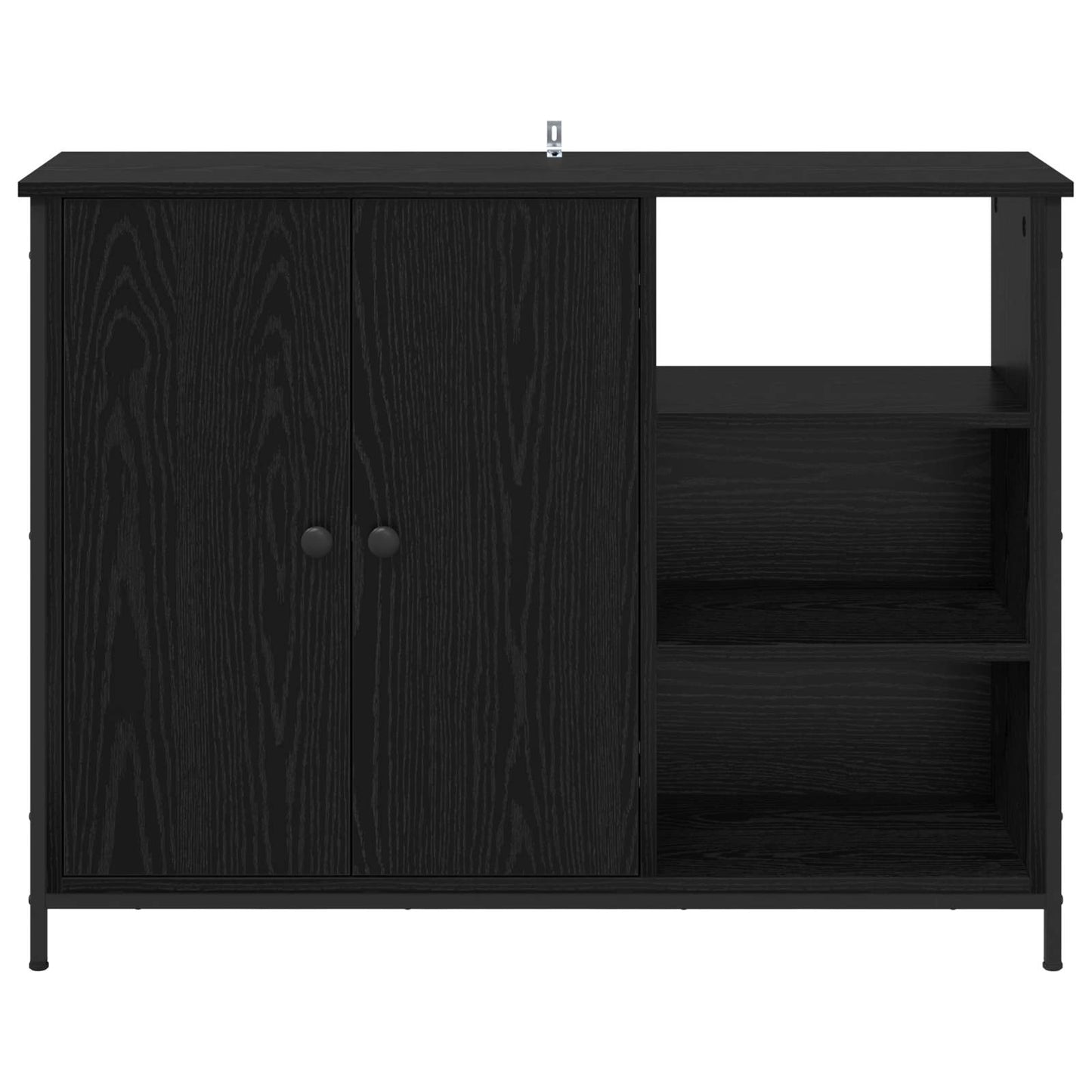 vidaXL Sideboard Black Oak 100 x 33 x 75 cm Engineered Wood 6