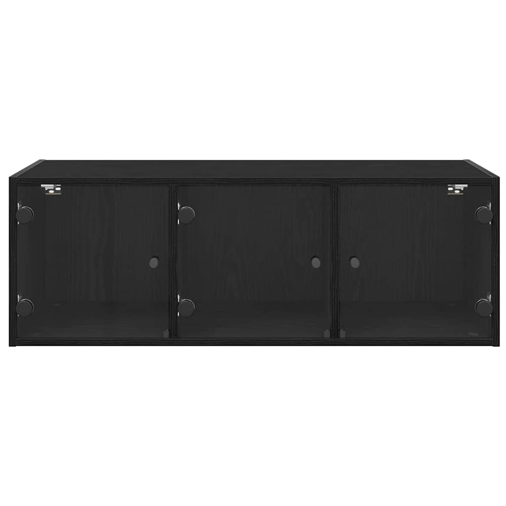 vidaXL Wall Cabinet 102 x 37 x 35 cm Engineered Wood Black Oak 6