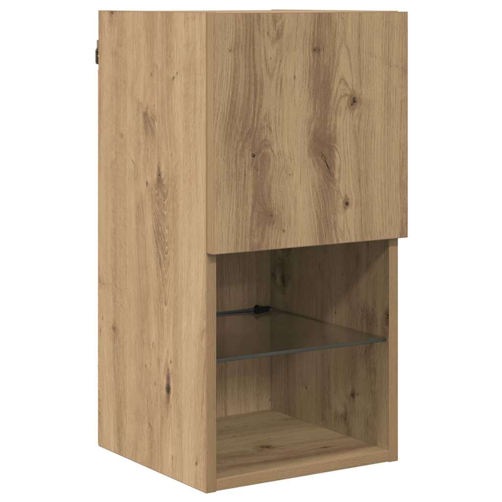 vidaXL Wall-mounted TV Cabinets 2 pcs Artisan Oak Engineered Wood 6