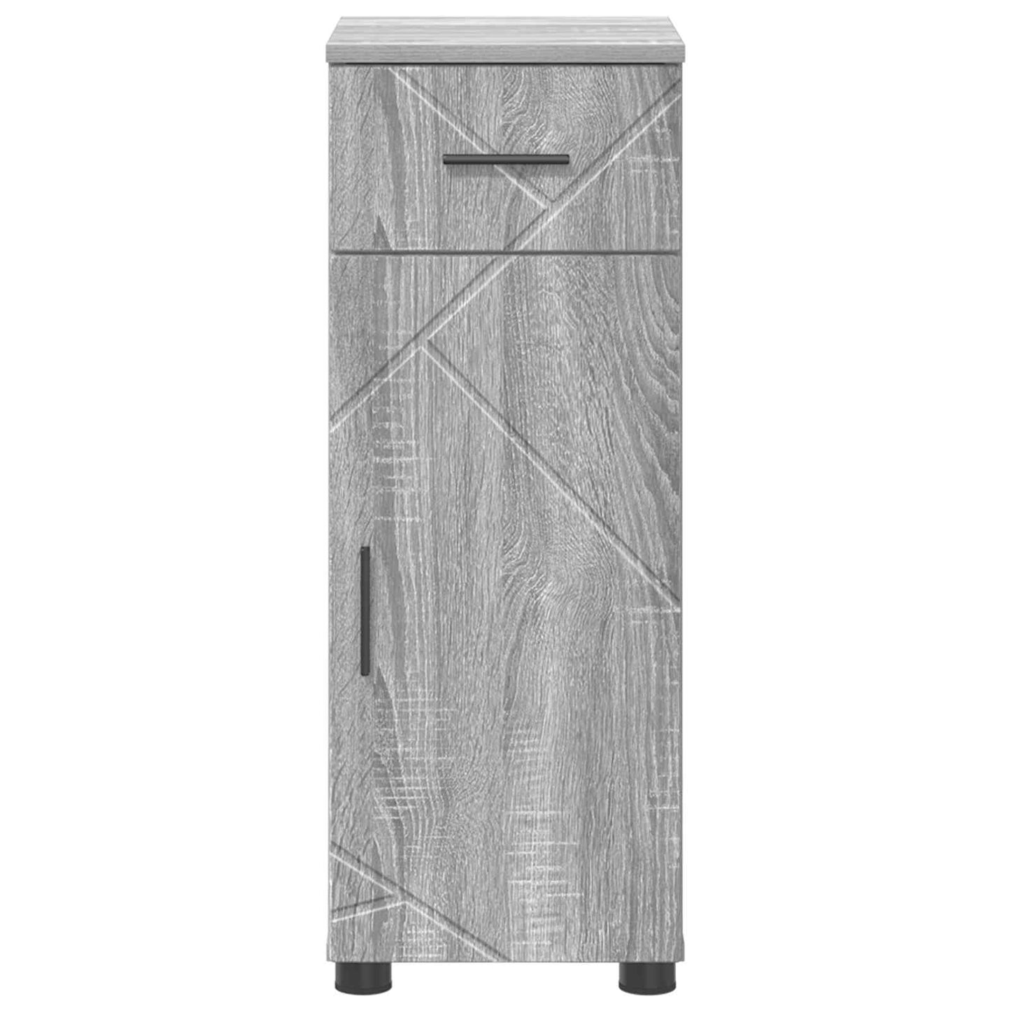 vidaXL Bathroom Cabinet Grey Sonoma 30 x 35 x 80 cm 6