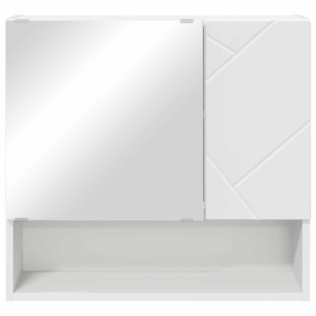 vidaXL Mirror Cabinet White 59 x 17 x 55 cm Engineered Wood 6