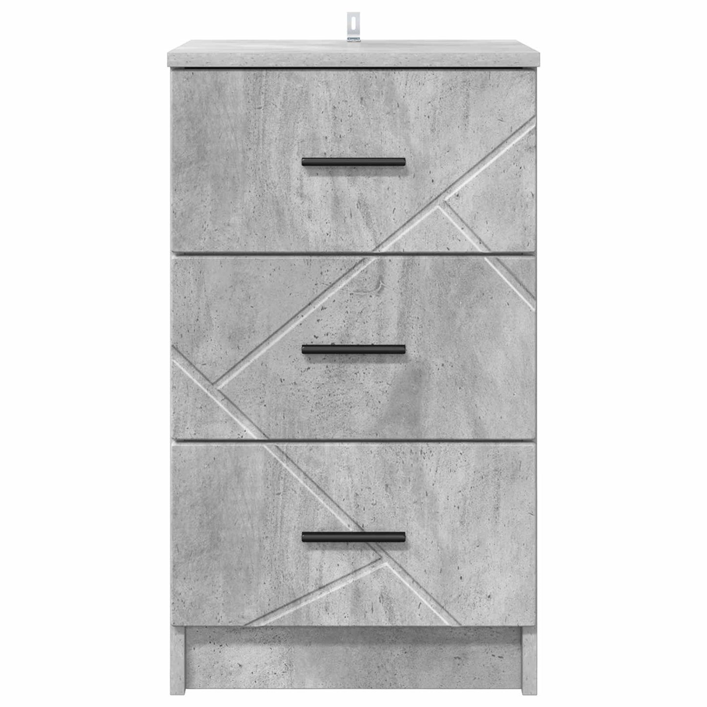 vidaXL Bedside Cabinet Concrete grey 38 x 38 x 66 cm Engineered wood 6