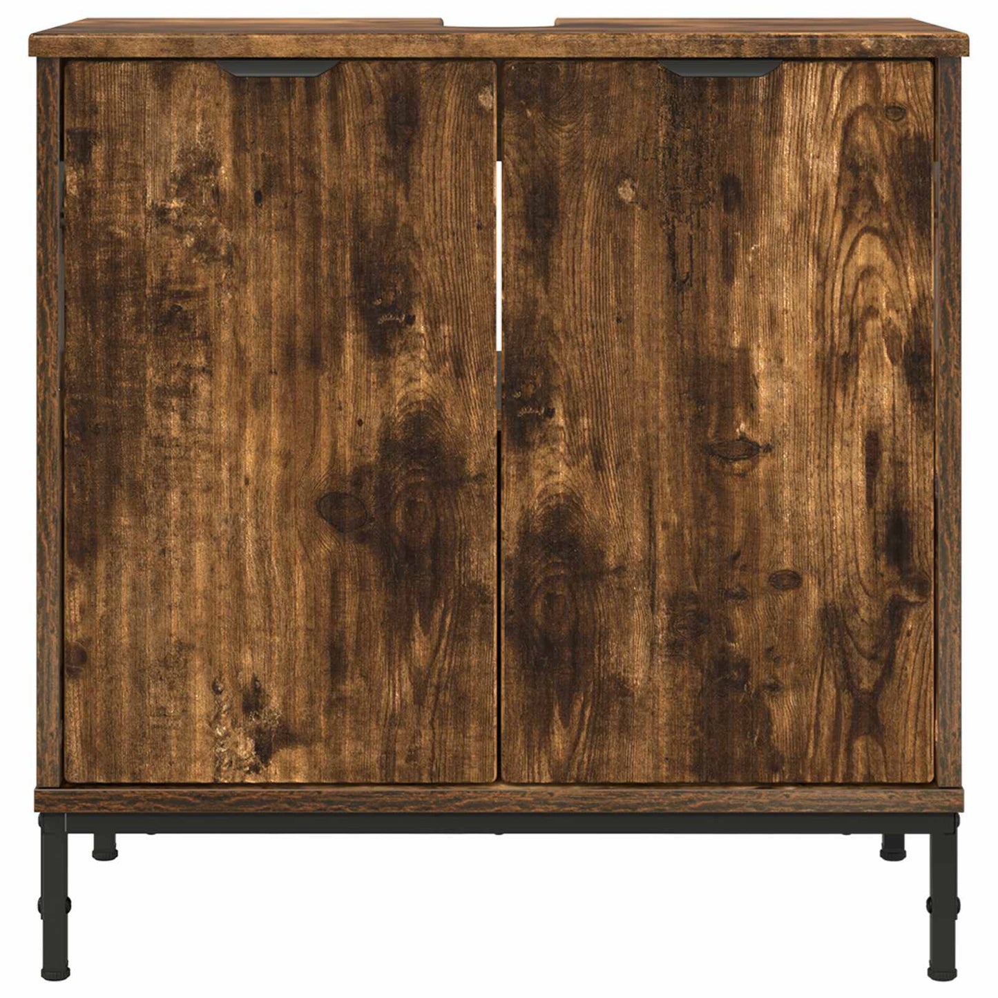 vidaXL Bathroom Sink Cabinet Smoked Oak 60.5 x 33.5 x 61 cm 6