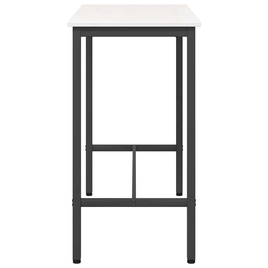 vidaXL Table White 100 x 50 x 91 cm Engineered Wood and Steel 6