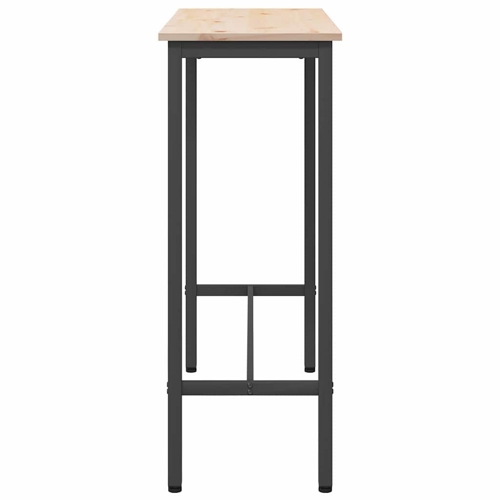 vidaXL Table Natural 100 x 40 x 101 cm Engineered Wood and Steel 6