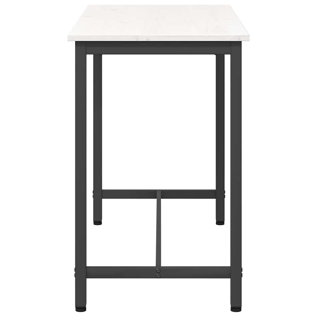 vidaXL Table White 100 x 50 x 77 cm Engineered Wood and Steel 6
