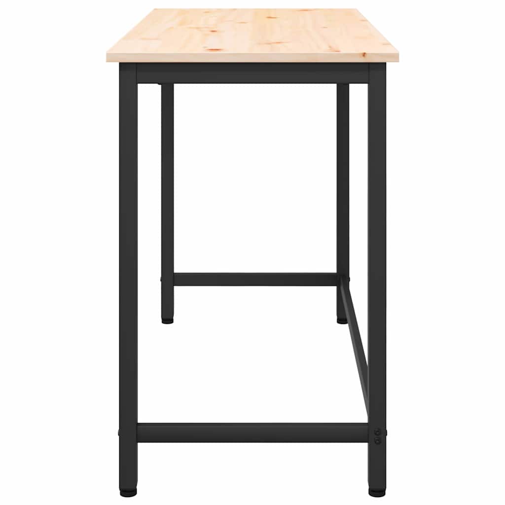 vidaXL Table Natural 100 x 50 x 77 cm Engineered Wood and Steel 6