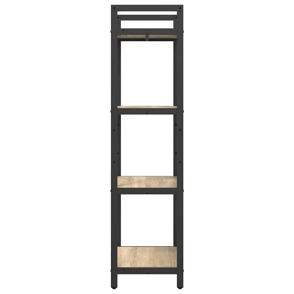 vidaXL Bookshelf 4-Tier 56 x 34 x 133.5 cm Engineered Wood Sonoma Oak 6