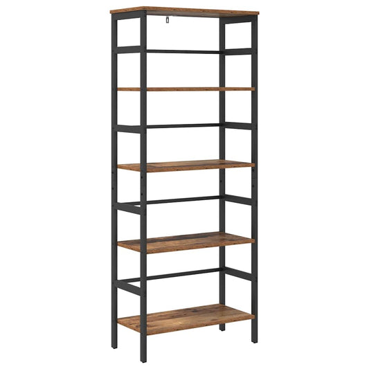 vidaXL Bookshelf 4-Tier 60 x 29.5 x 149 cm Engineered Wood Old Wood 2
