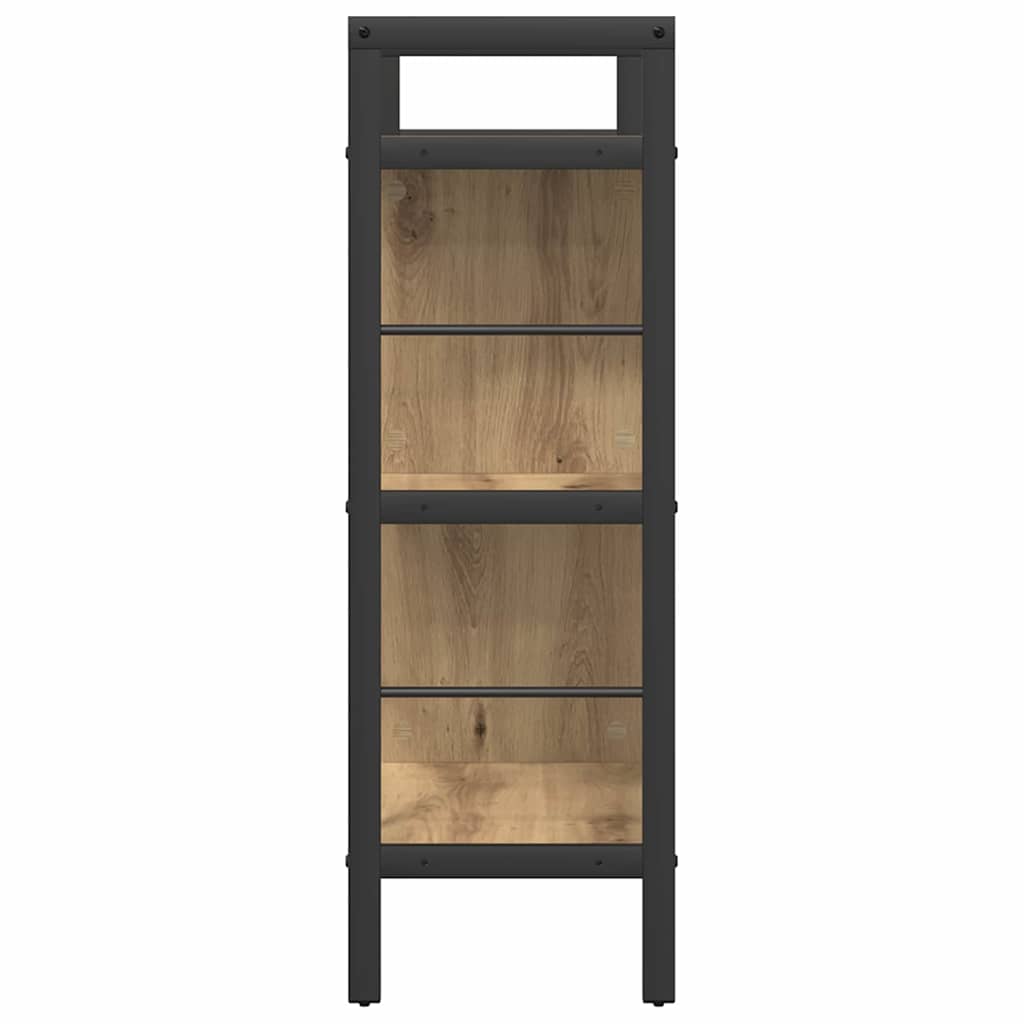 vidaXL Bookshelf 5-Tier 75 x 30 x 91 cm Engineered Wood Artisan Oak 6