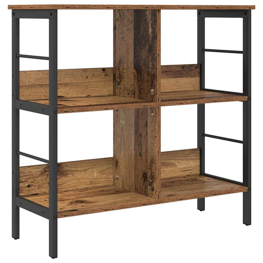 vidaXL Bookshelf 4-Tier 82 x 32 x 79 cm Engineered Wood Old Wood 2