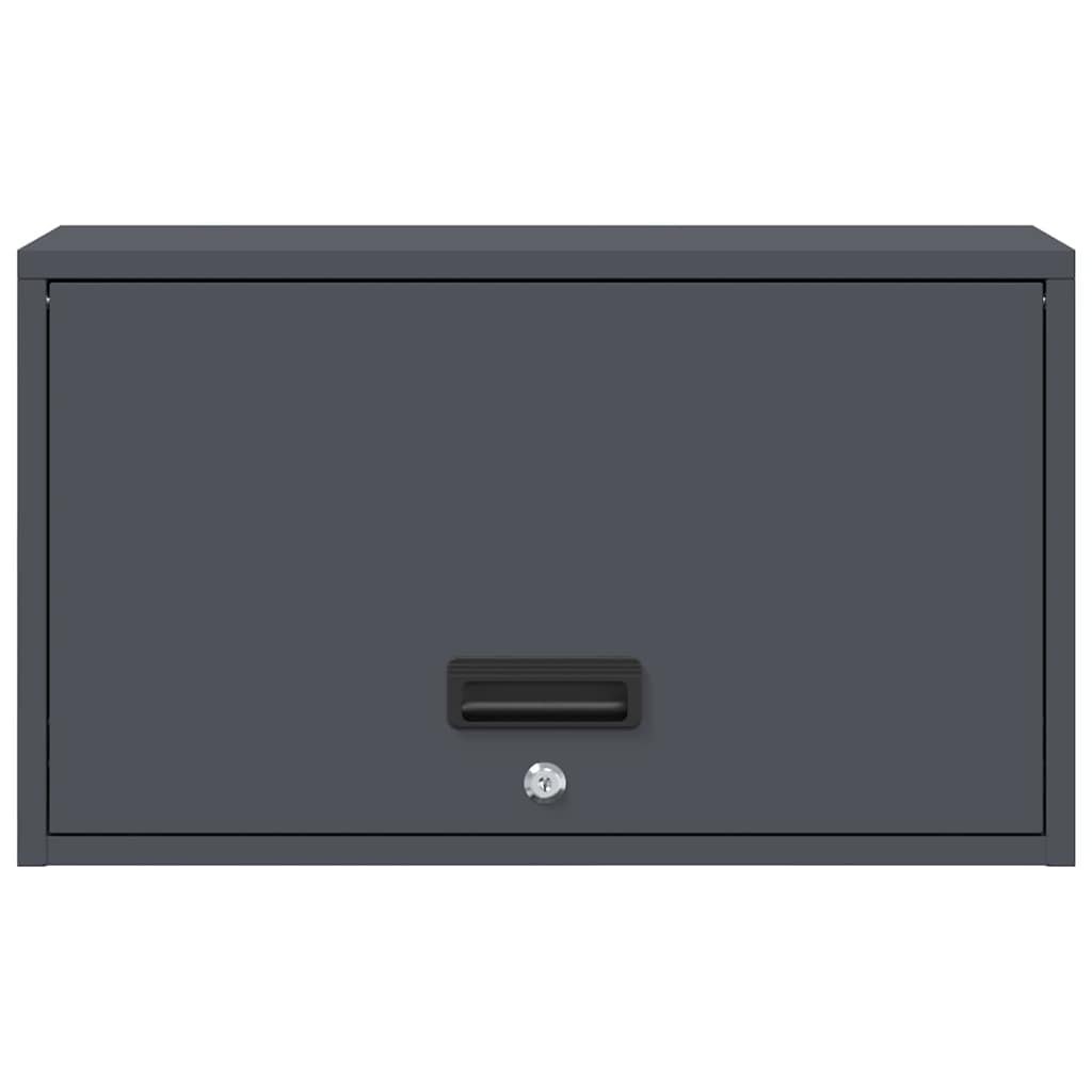 vidaXL Wall Cabinet for Garage with Gas-lift Door Anthracite 6