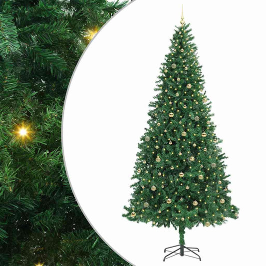 vidaXL Artificial Christmas Tree with 300 LEDs with Stand Green 300 cm 2