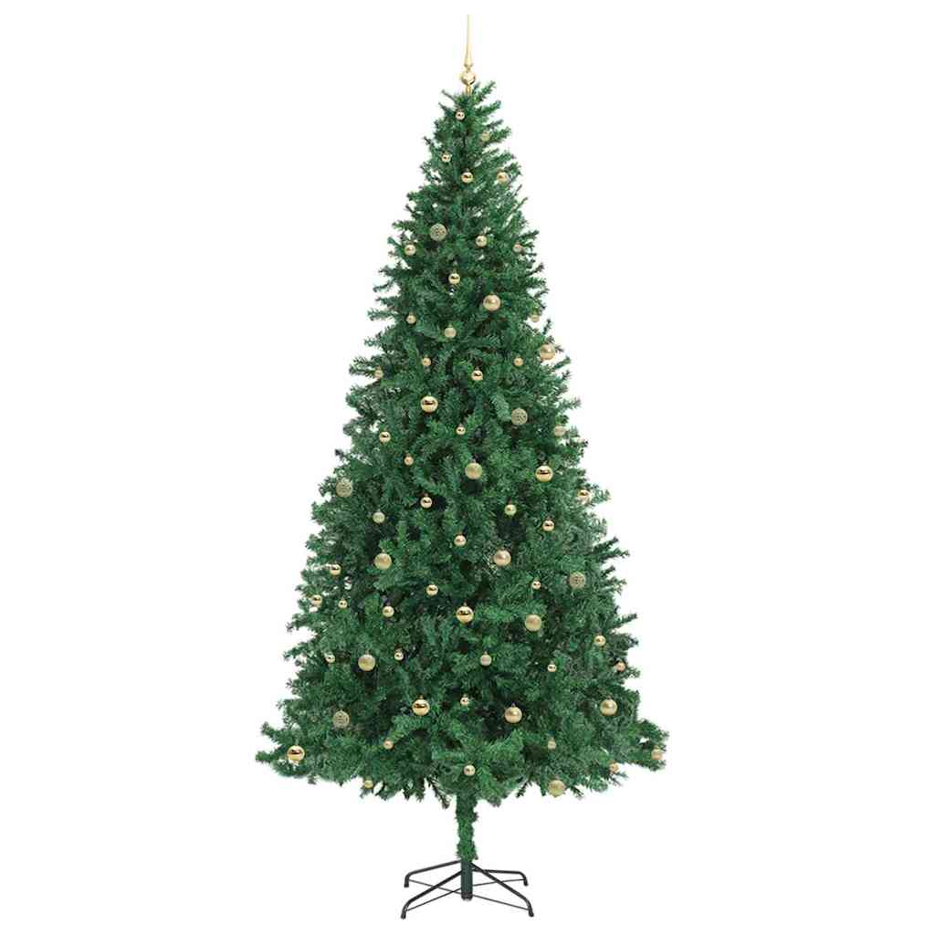 vidaXL Artificial Christmas Tree with 300 LEDs with Stand Green 300 cm 4